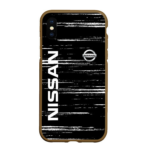 Чехол iPhone XS Max матовый NISSAN / 3D-Коричневый – фото 1