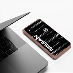 Чехол iPhone XS Max матовый NISSAN, цвет: 3D-коричневый — фото 2