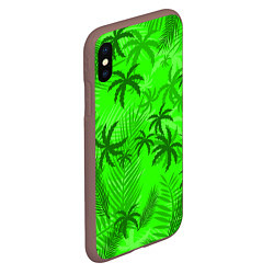 Чехол iPhone XS Max матовый ПАЛЬМЫ ЛЕТО TROPICAL, цвет: 3D-коричневый — фото 2