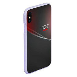 Чехол iPhone XS Max матовый AUDI, цвет: 3D-светло-сиреневый — фото 2