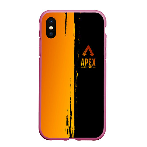 Чехол iPhone XS Max матовый Apex Legends / 3D-Малиновый – фото 1