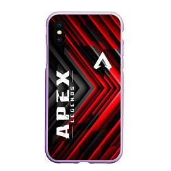 Чехол iPhone XS Max матовый Apex Legends, цвет: 3D-сиреневый