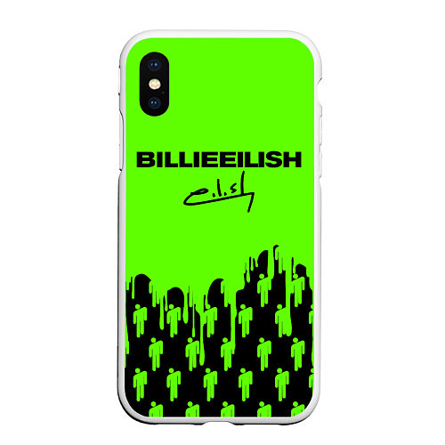 Чехол iPhone XS Max матовый BILLIE EILISH БИЛЛИ АЙЛИШ / 3D-Белый – фото 1