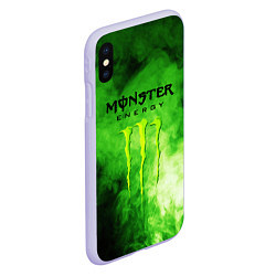 Чехол iPhone XS Max матовый MONSTER ENERGY, цвет: 3D-светло-сиреневый — фото 2