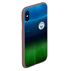 Чехол iPhone XS Max матовый MANCHESTER CITY, цвет: 3D-коричневый — фото 2