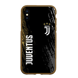 Чехол iPhone XS Max матовый JUVENTUS, цвет: 3D-коричневый