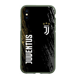 Чехол iPhone XS Max матовый JUVENTUS, цвет: 3D-темно-зеленый