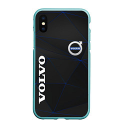 Чехол iPhone XS Max матовый VOLVO, цвет: 3D-мятный