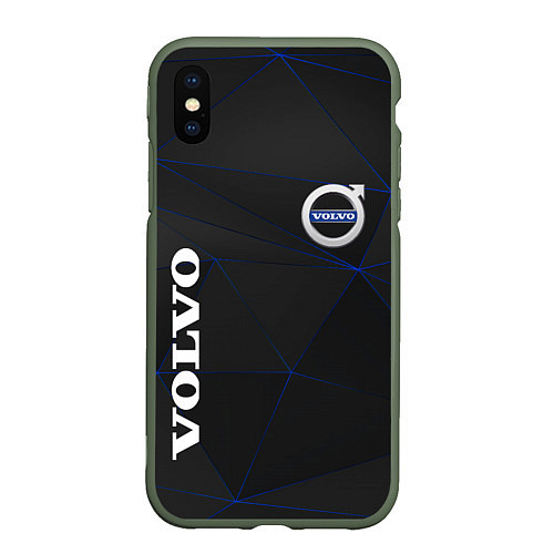 Чехол iPhone XS Max матовый VOLVO / 3D-Темно-зеленый – фото 1