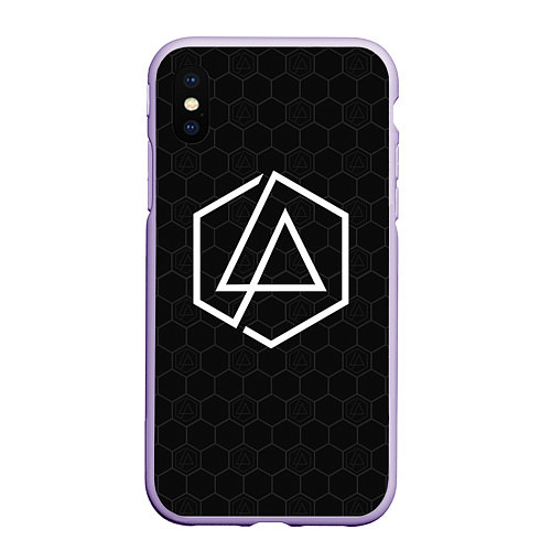 Чехол iPhone XS Max матовый LINKIN PARK / 3D-Светло-сиреневый – фото 1