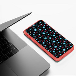 Чехол iPhone XS Max матовый Stop covid-19, цвет: 3D-красный — фото 2