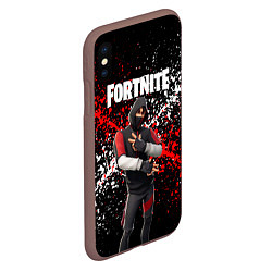 Чехол iPhone XS Max матовый Fortnite Ikonik, цвет: 3D-коричневый — фото 2