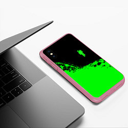 Чехол iPhone XS Max матовый Billie Eilish, цвет: 3D-малиновый — фото 2