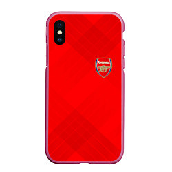 Чехол iPhone XS Max матовый ARSENAL, цвет: 3D-малиновый