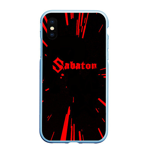 Чехол iPhone XS Max матовый Sabaton / 3D-Голубой – фото 1