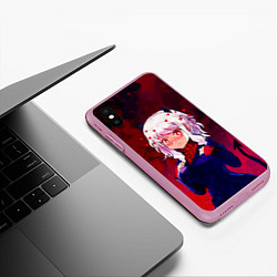 Чехол iPhone XS Max матовый ХЕЛЛТЕЙКЕР, цвет: 3D-розовый — фото 2