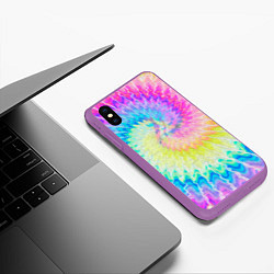 Чехол iPhone XS Max матовый ЛЕТО, цвет: 3D-фиолетовый — фото 2