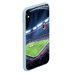 Чехол iPhone XS Max матовый FC MILAN, цвет: 3D-голубой — фото 2