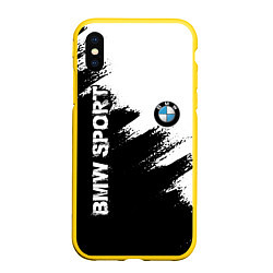 Чехол iPhone XS Max матовый BMW, цвет: 3D-желтый