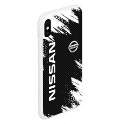 Чехол iPhone XS Max матовый NISSAN, цвет: 3D-белый — фото 2