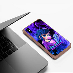 Чехол iPhone XS Max матовый BRAWL STARS BIBI, цвет: 3D-коричневый — фото 2