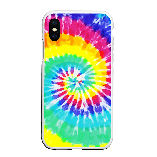 Чехол iPhone XS Max матовый TIE-DYE СТЕНА / 3D-Белый – фото 1