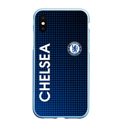 Чехол iPhone XS Max матовый CHELSEA, цвет: 3D-голубой