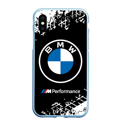 Чехол iPhone XS Max матовый BMW БМВ / 3D-Голубой – фото 1