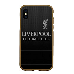 Чехол iPhone XS Max матовый LIVERPOOL, цвет: 3D-коричневый