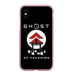 Чехол iPhone XS Max матовый Ghost of Tsushima, цвет: 3D-розовый