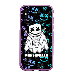 Чехол iPhone XS Max матовый MARSHMELLO, цвет: 3D-фиолетовый