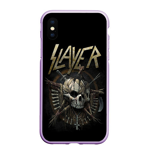 Чехол iPhone XS Max матовый Slayer / 3D-Сиреневый – фото 1