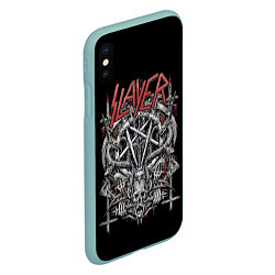 Чехол iPhone XS Max матовый Slayer, цвет: 3D-мятный — фото 2