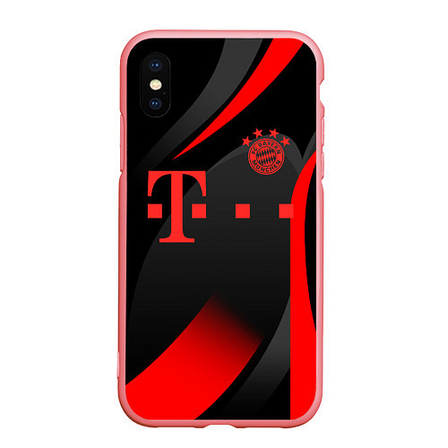 Чехол iPhone XS Max матовый FC Bayern Munchen / 3D-Баблгам – фото 1