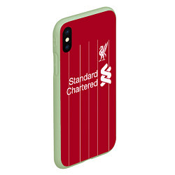 Чехол iPhone XS Max матовый Liverpool FC, цвет: 3D-салатовый — фото 2