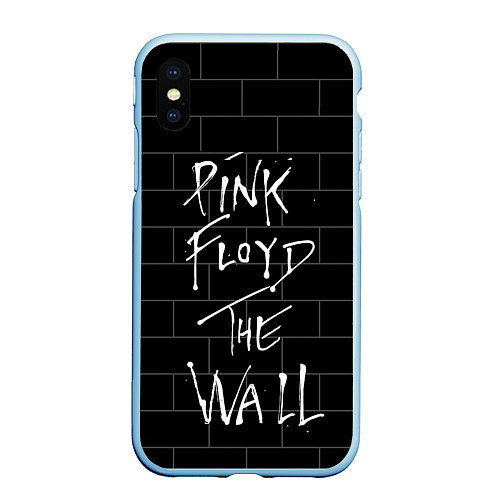 Чехол iPhone XS Max матовый PINK FLOYD / 3D-Голубой – фото 1