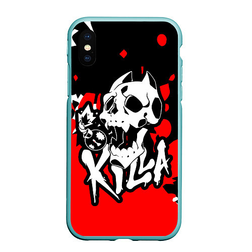 Чехол iPhone XS Max матовый KILLA / 3D-Мятный – фото 1