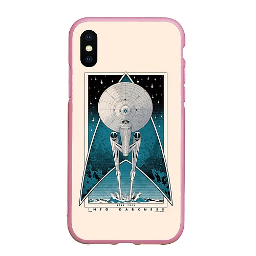 Чехол iPhone XS Max матовый Star Trek / 3D-Розовый – фото 1