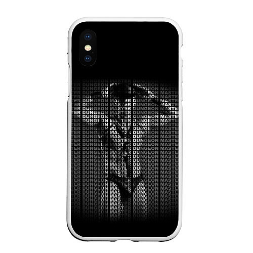 Чехол iPhone XS Max матовый Dungeon Master Grey / 3D-Белый – фото 1