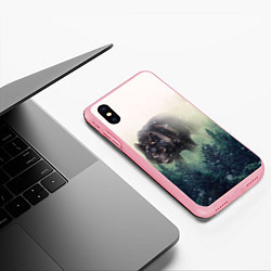 Чехол iPhone XS Max матовый Волк, цвет: 3D-баблгам — фото 2