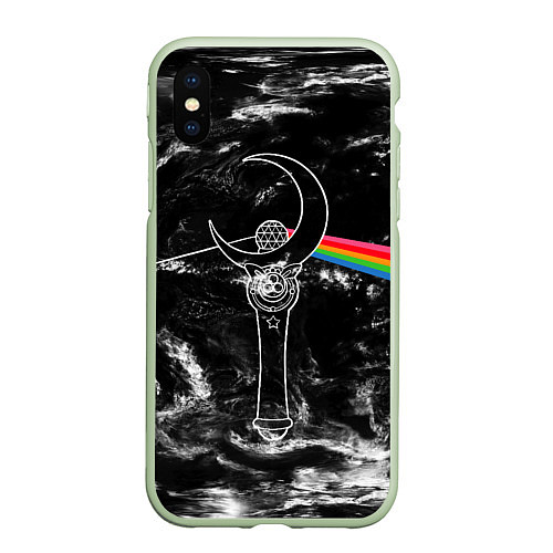 Чехол iPhone XS Max матовый Dark Side of the Moon Stick / 3D-Салатовый – фото 1