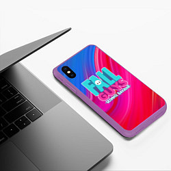 Чехол iPhone XS Max матовый FALL GUYS: Ultimate Knockout, цвет: 3D-фиолетовый — фото 2