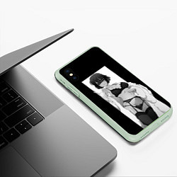 Чехол iPhone XS Max матовый Senpai, цвет: 3D-салатовый — фото 2