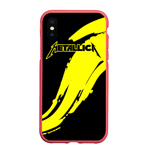 Чехол iPhone XS Max матовый Metallica / 3D-Красный – фото 1