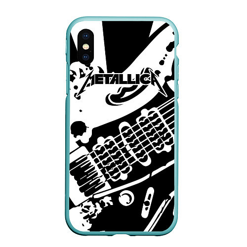 Чехол iPhone XS Max матовый Metallica / 3D-Мятный – фото 1