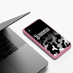 Чехол iPhone XS Max матовый JUVENTUS ЮВЕНТУС, цвет: 3D-малиновый — фото 2