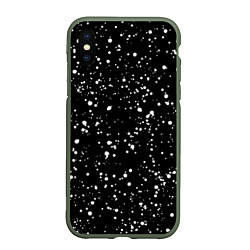 Чехол iPhone XS Max матовый Snow, цвет: 3D-темно-зеленый