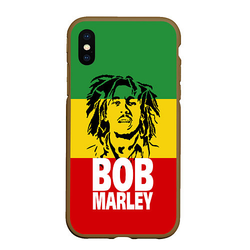 Чехол iPhone XS Max матовый Bob Marley / 3D-Коричневый – фото 1