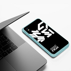 Чехол iPhone XS Max матовый КИБЕРПАНК СИМВОЛ, цвет: 3D-мятный — фото 2
