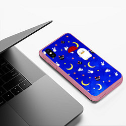 Чехол iPhone XS Max матовый GINTAMA, цвет: 3D-малиновый — фото 2